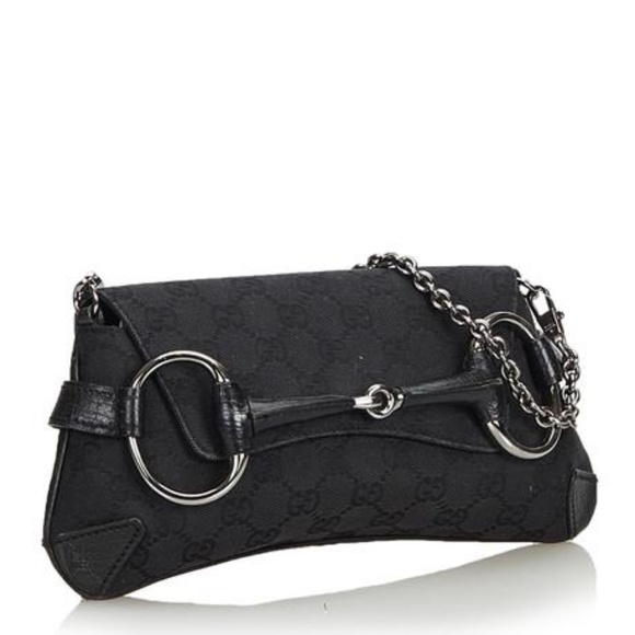 Gucci Handbags - Gucci Horsebit Jacquard Fabric Silver Chain Bag